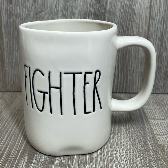 NWT Rae Dunn “FIGHTER” Ceramic Coffee Tea Mug - Picture 1 of 6